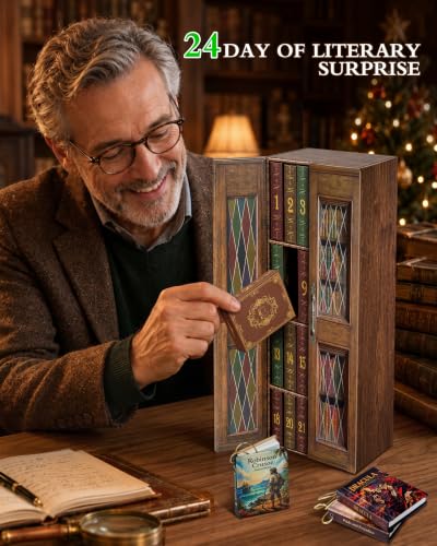 Hardcover Literary Mini Book Advent Calendar - 24 Classic Stories, Book Lover Gift