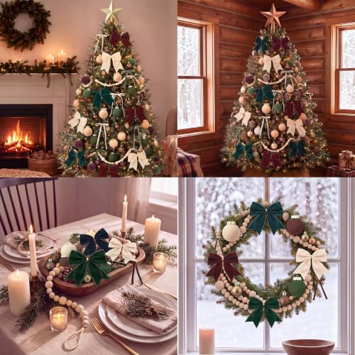 Soulchen Neutral Christmas Ornaments Set - 75 Pcs Rustic Holiday Decor