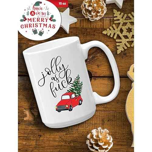 BLUE RIBBON Christmas, Funny Movie Mugs Gift from Family, Friends in Decorative Box 15 oz