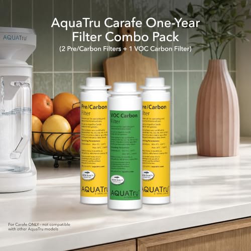 AquaTru Carafe One Year Water Filter Pack - Compatible with AquaTru Purifiers
