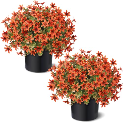 Artificial Fall Eucalyptus & Campanula Topiary Ball Tree Set for Porch - 17 Inch