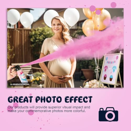 Pink Gender Reveal Fire Extinguisher Set with Confetti Cannons - Fun Party Supplies