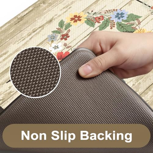 KIMODE Anti-Fatigue Kitchen Floor Mats 2-Pack - Cushioned Waterproof Rugs for Cooking & Standing Comfort