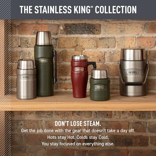 Thermos Stainless King Travel Mug with Handle – 16oz Midnight Blue