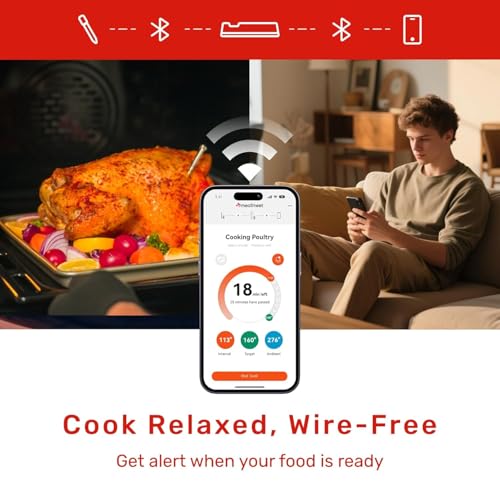 Meatmeet S Pro Wireless Meat Thermometer with 6 Sensors, ±0.18°F Accuracy