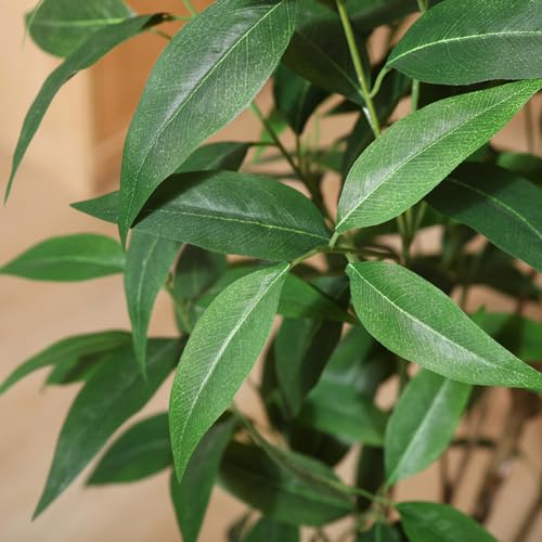 4Ft Artificial Eucalyptus Tree with Basket & Silk Leaves - Faux Indoor Outdoor Plant - Ferrgoal