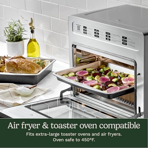 5-Piece Stackable Ceramic Nonstick Bakeware Set - Oven Safe Kitchen Baking