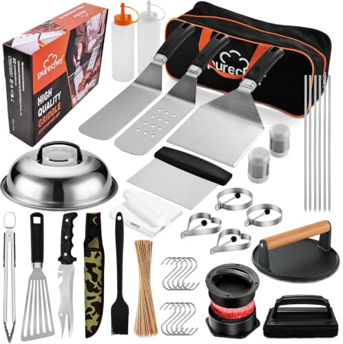 PureChef 238pcs Griddle Accessories Kit for Flat Top Grill & Outdoor BBQ