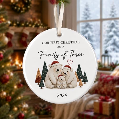 Sengift Baby's First Christmas Ornament 2026 Family of 3 Sen-onm-fami-03