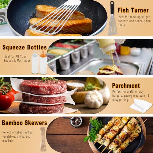 PureChef 238pcs Griddle Accessories Kit for Flat Top Grill & Outdoor BBQ