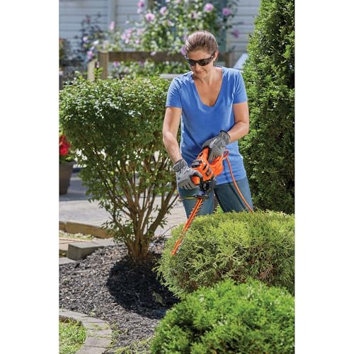 16-Inch Electric Hedge Trimmer with 3.0 Amp Motor, Lightweight & Dual-Action Blade