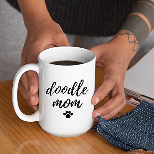 Panvola Doodle Mom Dog Lover Gifts Mug 15oz White