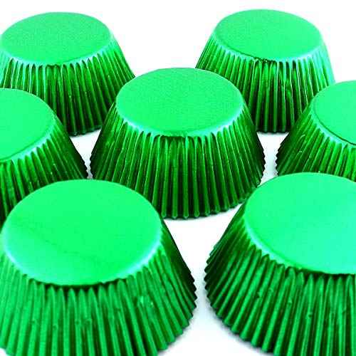 Eoonfirst Green Foil Cupcake Case Liners Christmas Day Baking Muffin Paper Cups 200Pcs