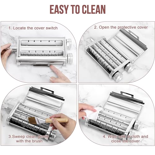 KitchenAid Pasta Maker Attachment 3-in-1 Metal Roller & Cutter for Fresh Homemade Pasta