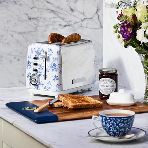 Laura Ashley China Rose 2-Slice Wide Slot Toaster – Elegant Kitchen Appliance