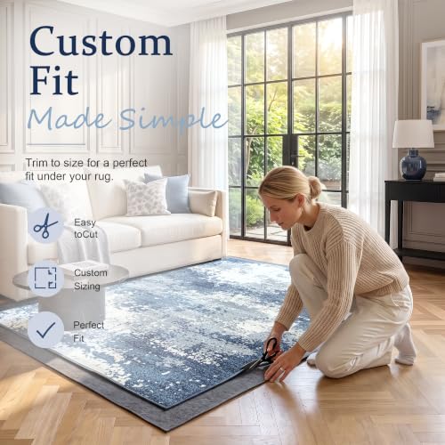 Merelax 5' x 7' Non-Slip Rug Pad Gripper with Cushioning, Felt & Silicone Base