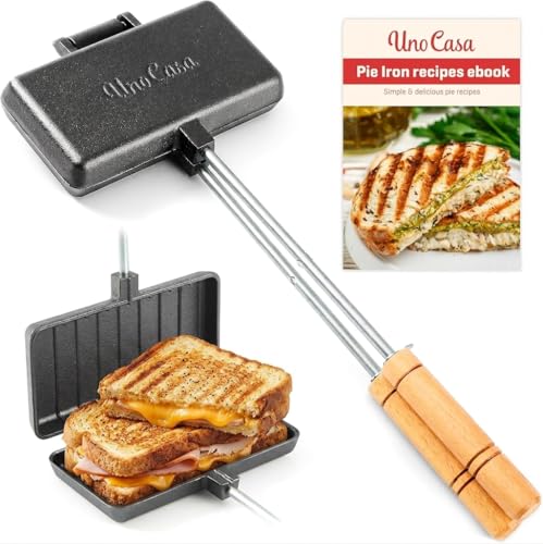 Uno Casa Double Pie Iron XL Cast Iron Campfire Sandwich Maker - Variation of THIS listing 1
