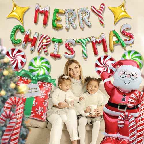 Christmas Decorations Balloons, 14PCS Christmas Party Decorations Balloon Creating a Festive Atmosphere Indoor Outdoor