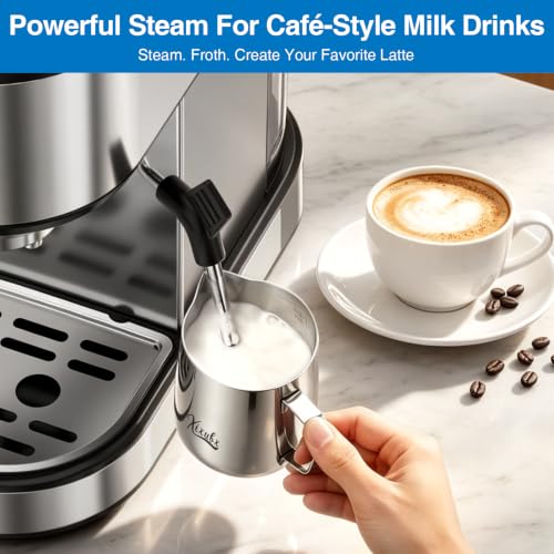 20 Bar Espresso Machine with Milk Frother & Touchscreen - Silver