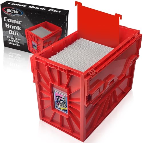 BCW Comic Book Storage Bin - Holds 150 Comics, Red, 1 Pack – Single Variation