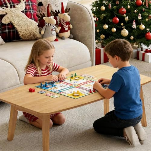 Multi-Purpose Japanese Floor Coffee Table Bamboo Folding Desk for Laptop, Tea & Meditation