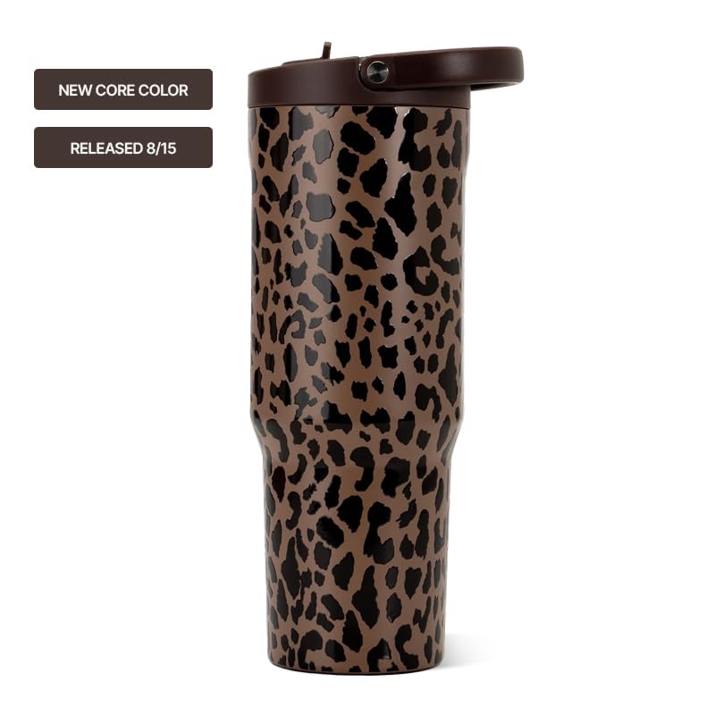 HydroJug Sport 32 oz Insulated Stainless Steel Water Bottle - Brown Leopard