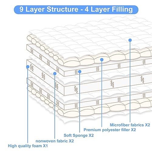 Twin Gray Japanese Foam Futon Mattress - Thick Supportive Tatami Sleeping Pad
