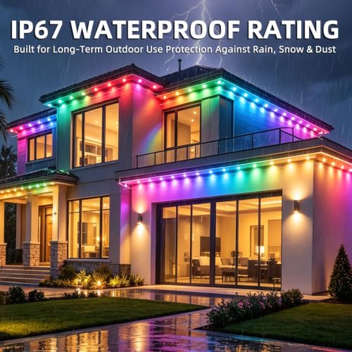 Vimeepro 500ft RGB+IC Outdoor String Lights - Permanent LED Christmas Lights