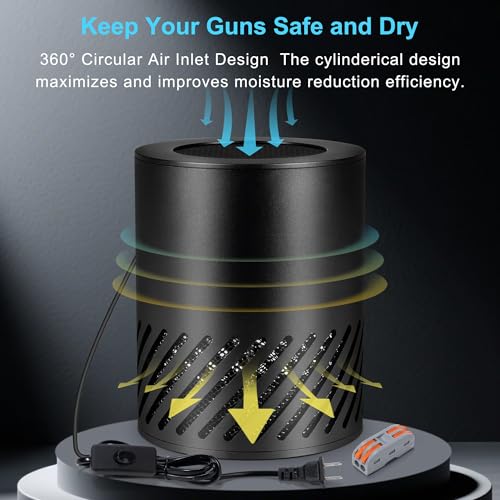 Martronic Electric Gun Safe Dehumidifier with 360° Heating & Fan