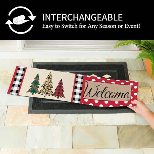 Evergreen Sassafras Fall Holiday Doormat Set with Interchangeable Inserts & Tray - V1