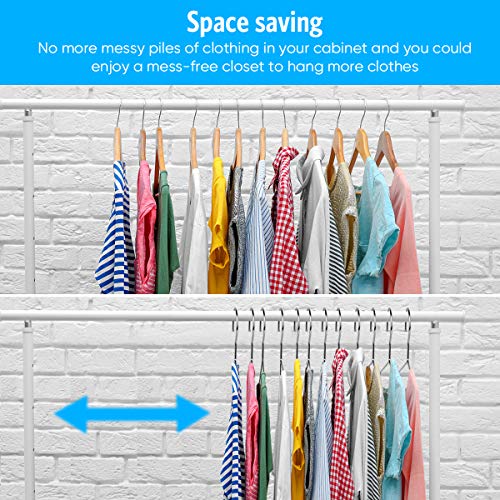 Fayleeko 50 Pack Stainless Steel Wire Hangers 16.5 Inch Heavy Duty Space Saving