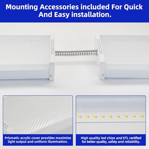 4FT LED Wraparound Light - 40W 4400 Lumens, 4000K Neutral White, Hardwired, 5.7 Inch Width