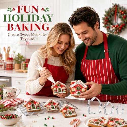Stainless Steel Gingerbread House Cookie Cutter Set (3 pc) - Crethinkaty