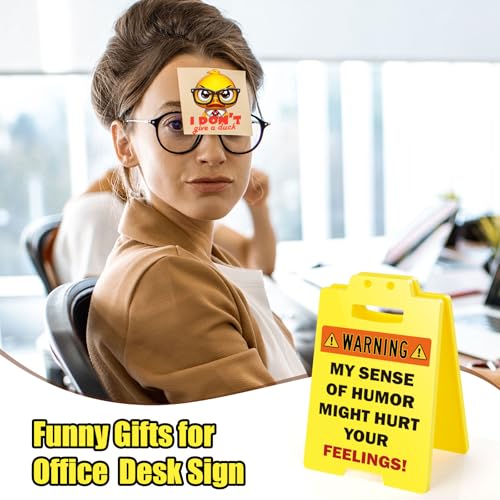 MBL Funny Coworker Office Gifts - Bosses Day Gift for Women, Fun Gag Desk Sign Cubicle Decor Birthday White Elephant Stocking Stuffers Christmas Xmas Holiday Gifts for Team Employee Boss