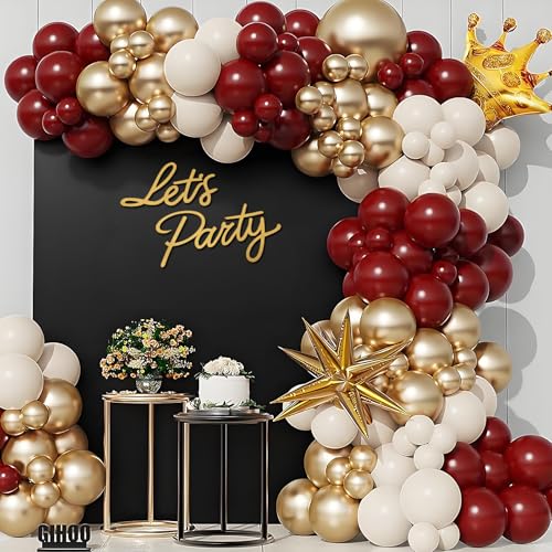 Let's Party Sign for Backdrop - 'Let's Party' Sign Decal for Balloon Arch Birthday Graduation Wedding Bachelorette Christmas Celebrate Decorations (Gold)