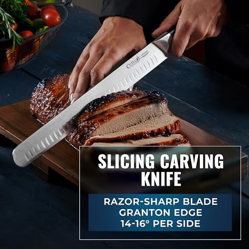 3-Piece Butcher Knife Set - Brisket, Breaking & Boning Knives for Meat Cutting