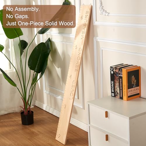 Kids Height Chart Wall Decor - Solid Wood Growth Measurement Board for Nursery