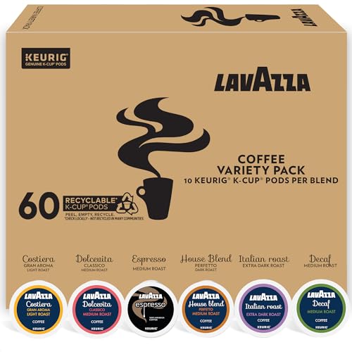 Lavazza Coffee Variety Pack - 60 K-Cup Pods for Keurig Coffee Makers