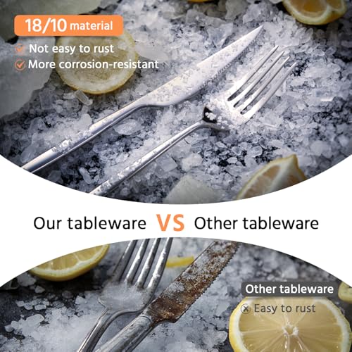 18/10 Silverware Set for 4, 20 Piece Stainless Steel Flatware Cutlery