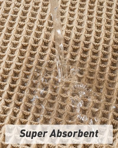 Brown 2' x 6' Upgraded Waffle Bath Mat Runner Non Slip Absorbent Bathroom Rug