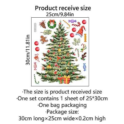 2 PCS Christmas Toilet Stickers Decals, Funny Snowman Xmas Tree Toilet Lid Tank Decals for Bathroom Decoration