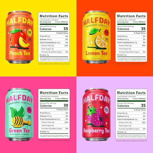 Fan Favorites Prebiotic Iced Tea Variety Pack - Gut Health, 12 Fl Oz, 12 Pack