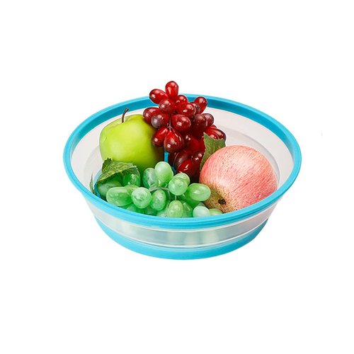 Collapsible Microwave Splatter Cover, Microwave Plate Cover With Steam Vent，BPA-Free Silicone & Plastic(blue, 12.3IN)