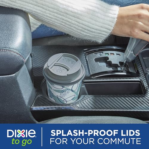 Dixie To Go Disposable Coffee Cups with Lids - 16 Oz, Pack of 6 (108 Count)