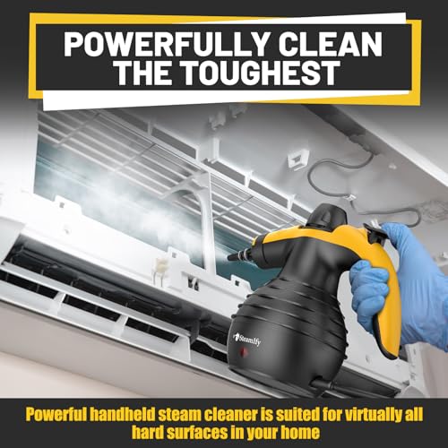 Pressurized Handheld Steam Cleaner with 10 Accessories for Home & Car Cleaning