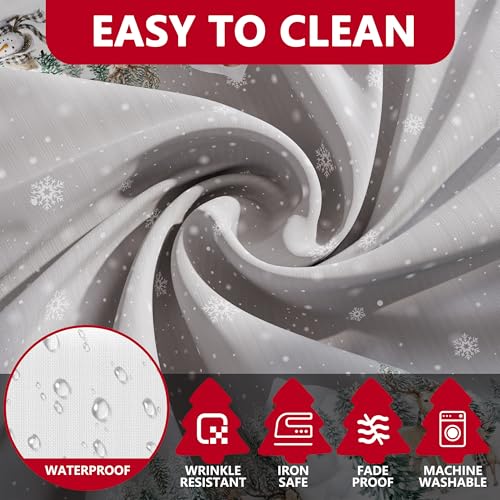 Christmas Tablecloth Oval 60x84 Inch Winter New Year Home Party Decor