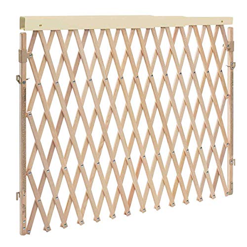 Evenflo Expansion Walk-Thru Baby Gate Natural Wood - Extra Wide Safety Barrier
