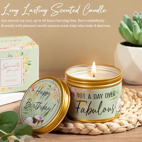 Spa Gift Basket for Women Sage Green Vanilla Coconut Birthday Presents for Her