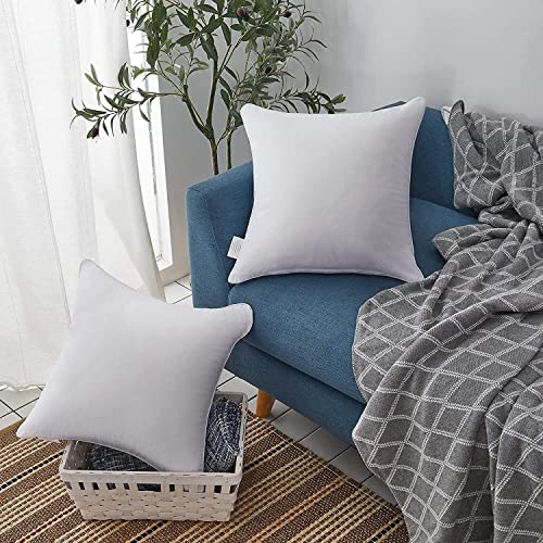 White 26x26 Inch Pillow Inserts Set of 2 - Cotton Cover Decorative Throw Pillows Variation of THIS listing