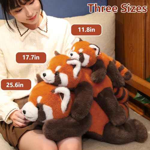 Red Panda Weighted Plush Toy, 11.8 Inch Plush Pillow, Cute Red Panda Plushie for Kids, Boys, Girls Birthday Gift